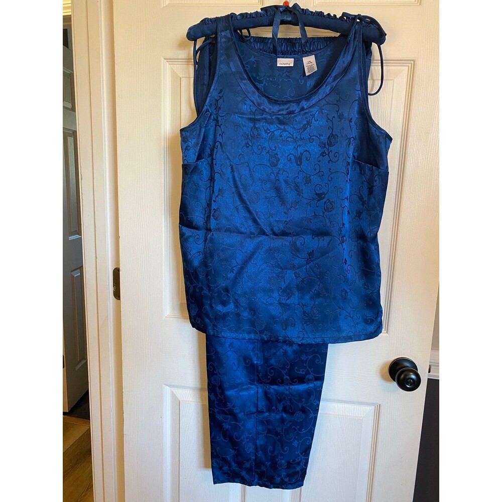 3 piece enchanting new with tags pajama set. Royal blue. Size large 14-16